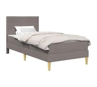 Owoxanthellate Letto imbottito, 100 x 200 cm, tortora, con materasso | Comoda superficie di riposo con materasso in schiuma e rete a doghe per un sonno tranquillo in camera da letto o camera degli