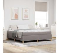 Owoxanthellate Letto imbottito 180 x 200 cm, tortora con materasso e rete a doghe, design moderno, robusta struttura in legno, 203 x 180 x 55 cm, per camera da letto e WG for Bedroom