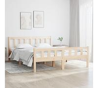 Owoxanthellate Letto in legno massello 120 x 190 cm, in pino non trattato, design moderno, robusto e durevole, camera da letto, camera degli ospiti, camera dei ragazzi