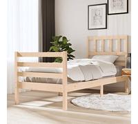 Owoxanthellate Letto in legno massiccio, 75 x 190 cm, non trattato, 195,5 x 81 x 100 cm, design moderno, robusto e stabile, altezza letto 21 cm, per camera dei ragazzi, camera degli ospiti e camera da