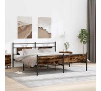 Owoxanthellate Letto in metallo, 219 x 188 cm, con rete a doghe, struttura per letto matrimoniale, design moderno, robuste gambe in acciaio, spazio sotto la superficie di appoggio, per camera da letto