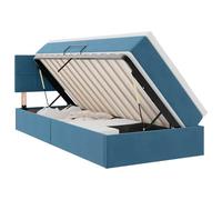 Owoxanthellate Letto in velluto blu scuro, 100 x 200 cm, con sollevamento idraulico, meravigliosamente confortevole, design moderno, adatto per camera dei ragazzi, camera degli ospiti e single