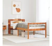 Owoxanthellate Letto per anziani, 75 x 190 cm, in legno di pino massiccio, 44 cm, altezza della seduta, spazio sotto il letto, letto singolo, per camera da letto, appartamento anziani