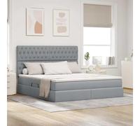 Owoxanthellate Letto portaoggetti 180 x 200 cm con RGB LED & Lift telaio in metallo imbottito Super King completo con materasso