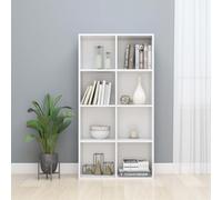 Owoxanthellate Libreria bianco lucido, 66 x 30 x 130 cm, 8 scomparti, utilizzabile come divisorio, scaffale in legno per livingroom, corridoio e camera da letto