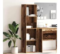 Owoxanthellate Libreria in legno anticato 40 x 30 x 152 cm, scaffale in legno dal design moderno con scomparti aperti, robusta e durevole per camera da letto, soggiorno, ufficio, corridoio