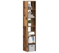 Owoxanthellate Libreria in legno vecchio, set da 2 pezzi, 30 x 30 x 80 cm, in legno impilabile, multiuso, design moderno, robusta, per soggiorno, camera da letto, corridoio, ufficio