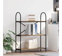 Owoxanthellate Libreria in rovere Artisan, 80 x 30 x 109 cm, materiale in legno con telaio in acciaio, design moderno, molto spazio robusto e durevole, per soggiorno, corridoio e camera da letto