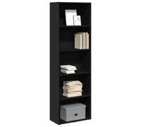 Owoxanthellate Libreria nera 60 x 30 x 189 cm, materiale in legno, design moderno, molto spazio per Living Room Home Office Corridoio