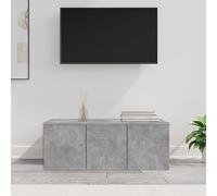 Owoxanthellate Lowboard grigio cemento, 80 x 34 x 30 cm, in legno con 3 cassetti, design moderno e struttura robusta, anche come credenza per il soggiorno