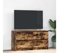 Owoxanthellate Lowboard per TV e affumicatura, 100 x 35 x 54 cm, in legno dal design moderno, robusto e salvaspazio, con 4 cassetti, per soggiorno e camera da letto