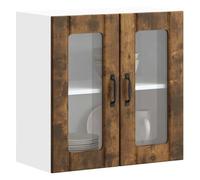 Owoxanthellate Lucca - Armadio sospeso 60 x 31 x 60 cm, in legno con porta in vetro, moderno e durevole, per cucina, sala da pranzo, corridoio