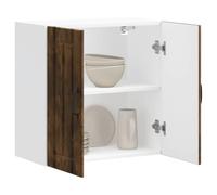 Owoxanthellate Lucca - Armadio sospeso in legno con ante in vetro, 60 x 31 x 60 cm, design moderno e robustezza per cucina, sala da pranzo, soggiorno