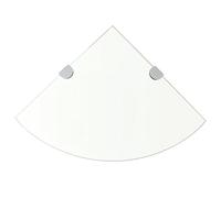 Owoxanthellate Mensola angolare da parete in vetro temperato trasparente, 35 x 35 cm, 8 mm, per cucina, bagno, soggiorno, design moderno, portata 15 kg, con materiale di fissaggio