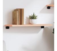 Owoxanthellate Mensola da parete 60 x 20 x 2 cm, in legno di rovere massiccio, non trattato con bordo naturale, portata fino a 20 kg, design moderno per cucina, soggiorno, corridoio e bagno
