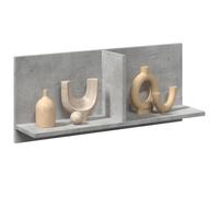 Owoxanthellate Mensola da parete, 70 x 16,5 x 30 cm, grigio cemento, in MDF, elegante mensola da cucina con facciata decorativa per corridoio, bagno e camera da letto