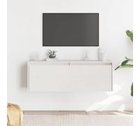 Owoxanthellate Mensola da parete bianca 100 x 30 x 35 cm in legno massello di pino moderno libreria mobile per soggiorno, corridoio, cucina, camera da letto