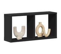 Owoxanthellate Mensola da parete, colore nero, 60 x 16 x 30 cm, in legno dal design moderno con ampio spazio di archiviazione, salvaspazio, per soggiorno, corridoio, camera da letto