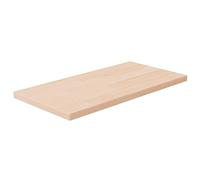 Owoxanthellate Mensola da parete in legno massiccio, 40 x 20 x 1,5 cm, in rovere non trattato, per camera da letto, bagno, cucina, soggiorno