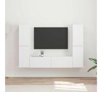 Owoxanthellate Mobile basso per TV, bianco, 30 x 31 x 60 cm, set moderno con LED e USB, per soggiorno, corridoio e camera da letto