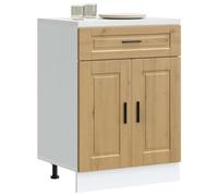 Owoxanthellate Mobile da cucina Porto Artisan, 60 x 46 x 81,5 cm, in legno con cassetto e piedini regolabili, robusto comò da cucina con portata di 70 kg, per cucina, sala da pranzo, corridoio