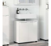 Owoxanthellate Mobile lavabo da bagno bianco lucido, 60 x 30 x 60 cm, in legno dal design moderno, regolabile in altezza, ampio spazio per bagno, ospiti, WC