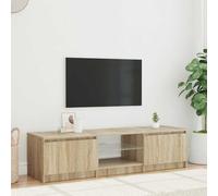 Owoxanthellate Mobile per TV a basso consumo, 140 x 40 x 36 cm, con illuminazione LED RGB, materiale in legno e vetro temperato, design moderno, spazio per soggiorno, camera da letto