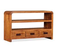 Owoxanthellate Mobile per TV in legno massiccio di acacia, 90 x 30 x 55 cm, moderno, con 3 cassetti e 2 ripiani, realizzato a mano, robusto e durevole, per soggiorno, camera da letto, corridoio