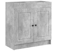 Owoxanthellate Mobile sottolavabo grigio cemento, 78,5 x 37,5 x 81 cm, mobile da bagno in legno con ante e maniglie in metallo, per uno spazio moderno nel bagno