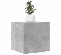 Owoxanthellate Mobile TV, grigio cemento, 2 pezzi, 30,5 x 30 x 30 cm, in legno con fermata della porta selezionabile, design moderno per soggiorno, camera da letto e corridoio