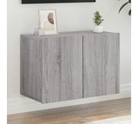 Owoxanthellate Mobile TV grigio Sonoma 60 x 30 x 41 cm in resistente legno con design moderno, ampio spazio e montaggio a parete per soggiorno, camera da letto, corridoio