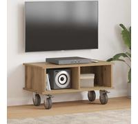 Owoxanthellate Mobile TV Lowboard in rovere Artisan, 68,5 x 35 x 35 cm, materiale in legno, moderno supporto per TV, design con scomparti aperti, robusto cassettiera per soggiorno, ufficio o camera da
