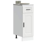 Owoxanthellate Mobiletto da cucina Porto bianco in legno 30 x 46 x 81,5 cm, design moderno con cassetto e piedini regolabili, robusto e salvaspazio, per cucina, corridoio, casa, ufficio