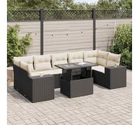 Owoxanthellate Mobili da giardino in rattan nero, 100 x 55 x 44/73 cm, altezza regolabile, in polyrattan, resistente alle intemperie, per balcone, terrazza, giardino