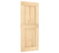 Owoxanthellate Narvik - Porta per camera in legno massiccio di pino | Moderna porta interna in legno non trattato per camera da letto e corridoio. Divisorio salvaspazio dal design minimalista.
