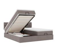 Owoxanthellate Ottoman Letto Matrimoniale Tortora 180x200 con materassi a molle insacchettate, spazio idraulico e LED RGB Mobili per camera da letto e camera degli ospiti