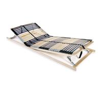 Owoxanthellate Owox 70×200 - Rete a doghe in legno di faggio a 7 zone, 42 doghe in betulla, durezza regolabile, testiera/pediera pieghevole, telaio montato