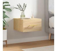 Owoxanthellate OWOX - Comodino in rovere Sonoma, 35 x 35 x 20 cm, scomparto segreto, salvaspazio, in legno