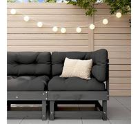 Owoxanthellate Owox divano angolare 61 × 61 × 62 cm grigio pino resistente alle intemperie mini salone da giardino modulare per terrazza, balcone, giardino d'inverno