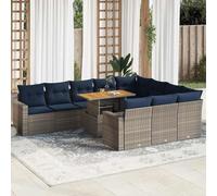Owoxanthellate Owox - Sala da giardino in polyrattan, 100 x 55 x 44/73 cm, resistente alle intemperie, impilabile, altezza regolabile, balcone, terrazza, giardino d'inverno