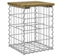 Owoxanthellate Panca da giardino 33 x 31 x 42 cm, in pino impregnato, resistente alle intemperie, senza schienale, compatta, per giardino, terrazza e piccoli balconi