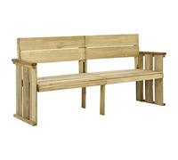 Owoxanthellate Panchina da giardino in pino impregnato, resistente alle intemperie, con schienale e braccioli, design moderno, per giardino, balcone, terrazza