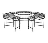 Owoxanthellate Panchina per albero rotondo, Ø 160 cm, in acciaio resistente alle intemperie, design moderno, per giardino, terrazza, balcone, max. 110 kg per spazio, assemblabile