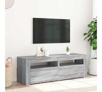 Owoxanthellate Pannello basso per TV con LED RGB Sonoma, grigio, 120 x 35 x 40 cm, in legno di legno, design moderno, molto spazio e USB per soggiorno, camera da letto