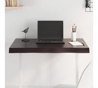 Owoxanthellate Piano in rovere 80 x 40 cm con bordo dell'albero, laccato marrone scuro, riutilizzabile come tavolo da scrittura, cucina, conferenze o fai da te