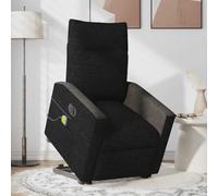 Owoxanthellate Poltrona massaggiante elettrica con supporto per alzarsi, in tessuto nero, 69 x 86 x 100 cm, massaggio vibrante a 135°, design moderno per soggiorno, camera da letto, anziani