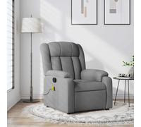 Owoxanthellate Poltrona massaggiante grigio chiaro tessuto 78 x 92 x 98 cm con massaggio vibrante a 6 punti e funzione di riposo manuale, design moderno, robusta e durevole per Living Room, Home