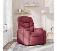 Owoxanthellate Poltrona massaggiante rossa 74 × 89 × 100 cm, 6 punti massaggianti, pieghevole, regolabile a 135°, tessuto, porta bevande, borsa per soggiorno/ufficio