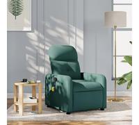 Owoxanthellate Poltrona massaggiante verde scuro, 66 x 89 x 96 cm, in tessuto, con massaggio vibrante a 6 punti, per soggiorno e ufficio, design moderno