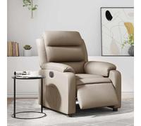 Owoxanthellate Poltrona relax elettrica color cappuccino, in ecopelle, 75 x 92,5 x 100 cm, con funzione sdraiata a 135°, design moderno, robusta e durevole per Living Room Home Cinema
